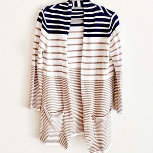 Evolution by Cyrus Front Open Striped Cardigan L Evolution by Cyrus Front Open Striped Cardigan L